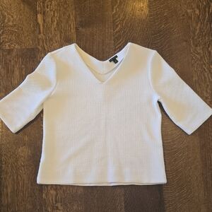 Ann Taylor V-Neck Textured Top